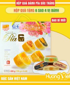 Hộp bánh pía 6 sao 4 bánh Tân Huê Viên 600gr