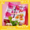 Bánh pía kim sa mè đen trứng tan chảy Tân Huê Viên 12 bánh (túi 500gr)