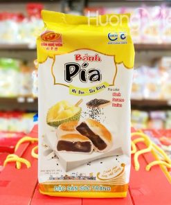 Bánh pía chay mè đen sầu riêng 400g Bánh pía chay mè đen sầu riêng 400g