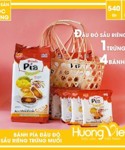 Bánh pía kim sa mè đen trứng tan chảy Tân Huê Viên 12 bánh (túi 500gr) Bánh pía kim sa mè đen trứng tan chảy Tân Huê Viên 12 bánh (túi 500gr)