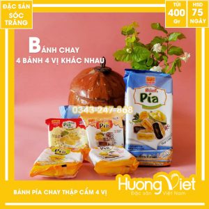 Bánh pía truyền thống chay đậu xanh sầu riêng Tân Huê Viên 500gr