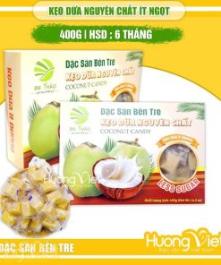 Kẹo dừa nguyên chất ít đường Du Thảo 400g Kẹo dừa nguyên chất ít đường Du Thảo 400g