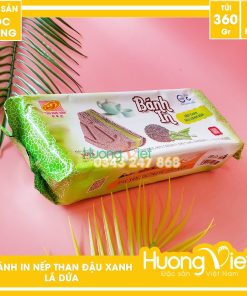 Bánh in nếp than đậu xanh dứa 6 bánh Tân Huê Viên