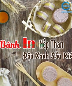 Bánh in nếp than đậu xanh sầu riêng 6 bánh Tân Huê Viên