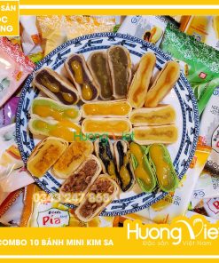 Hộp quà bánh pía kim sa 10 bánh 10 vị - Hộp Quà Yêu Thươngdừa