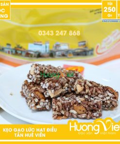 Kẹo gạo lứt hạt điều 250g Tân Huê Viên