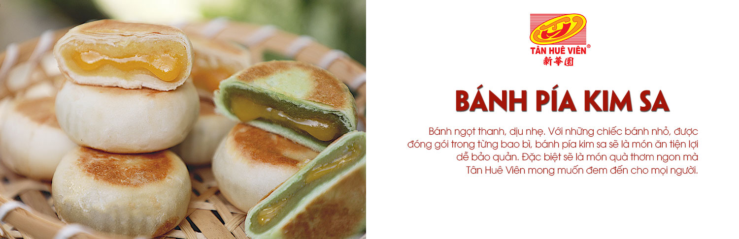 Món bánh pía kim sa bán chạy hàng đầu tại Tân Huê Viên