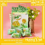 Bánh pía kim sa trà xanh trứng tan chảy Tân Huê Viên 12 bánh (túi 500gr)