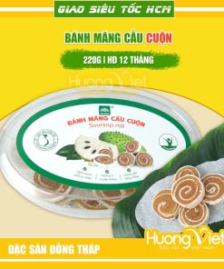 Kẹo mứt mãng cầu cuộn bánh tráng phồng Tư Bông 220gr