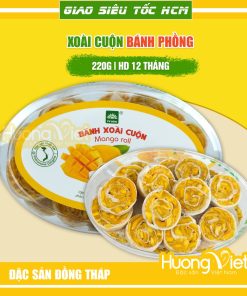 Kẹo xoài cuộn bánh tráng phồng Tư Bông 220gr