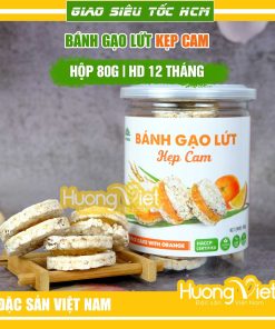 Bánh gạo lức kẹp nhân cam 80g