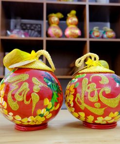 Giỏ quà đan tre rượu dừa thư pháp Tài Lộc tết 2024 Giỏ quà đan tre rượu dừa thư pháp Tài Lộc tết 2024