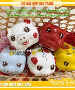 Heo đất mini gốm Bát Tràng, ống heo tiết kiệm, trang trí tiểu cảnh