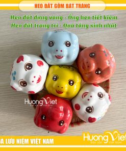 Heo đất mini gốm Bát Tràng, ống heo tiết kiệm, trang trí tiểu cảnh