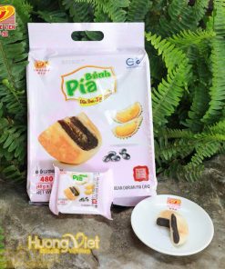 Bánh pía chay đậu đen sầu riêng túi 12 bánh 480g