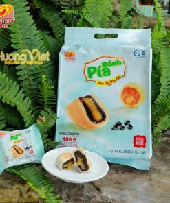 Bánh pía kim sa đậu đen trứng muối túi 12 bánh 480g