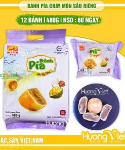 Bánh pía chay Khoai môn sầu riêng 480g túi 12 bánh