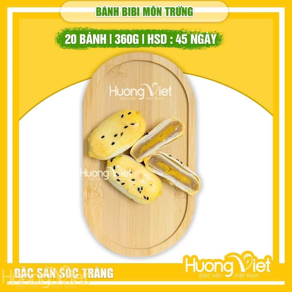 Bánh pía BiBi Môn trứng mini Tân Huê Viên 360g (20 gói x 18g) Bánh pía BiBi Môn trứng mini Tân Huê Viên 360g (20 gói x 18g)