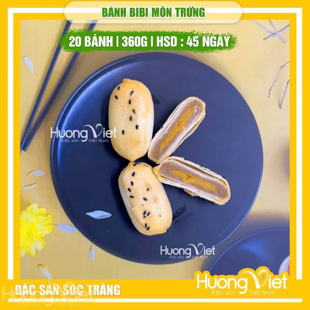 Bánh pía BiBi Môn trứng mini Tân Huê Viên 360g (20 gói x 18g) Bánh pía BiBi Môn trứng mini Tân Huê Viên 360g (20 gói x 18g)