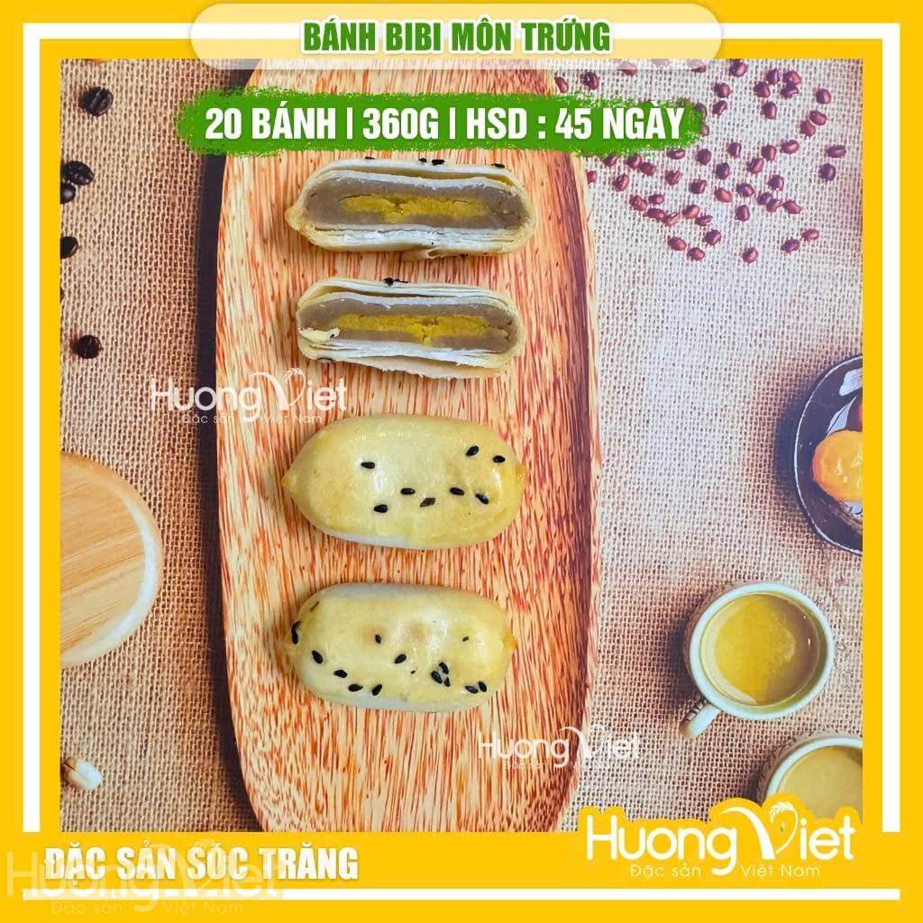 Bánh pía BiBi Môn trứng mini Tân Huê Viên 360g (20 gói x 18g) Bánh pía BiBi Môn trứng mini Tân Huê Viên 360g (20 gói x 18g)