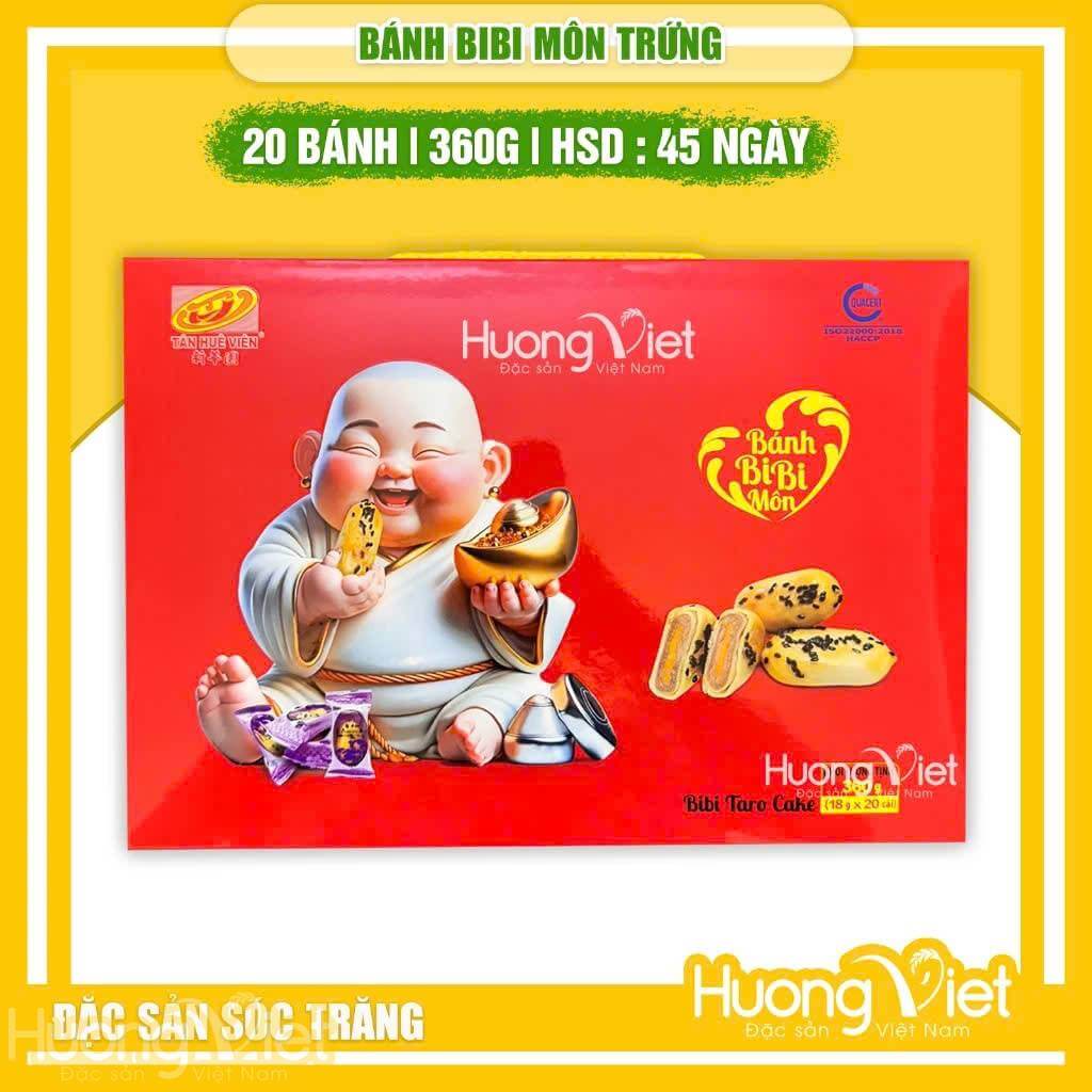 Bánh pía BiBi Môn trứng mini Tân Huê Viên 360g (20 gói x 18g) Bánh pía BiBi Môn trứng mini Tân Huê Viên 360g (20 gói x 18g)