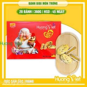 Bánh pía BiBi Môn trứng mini Tân Huê Viên 360g (20 gói x 18g)