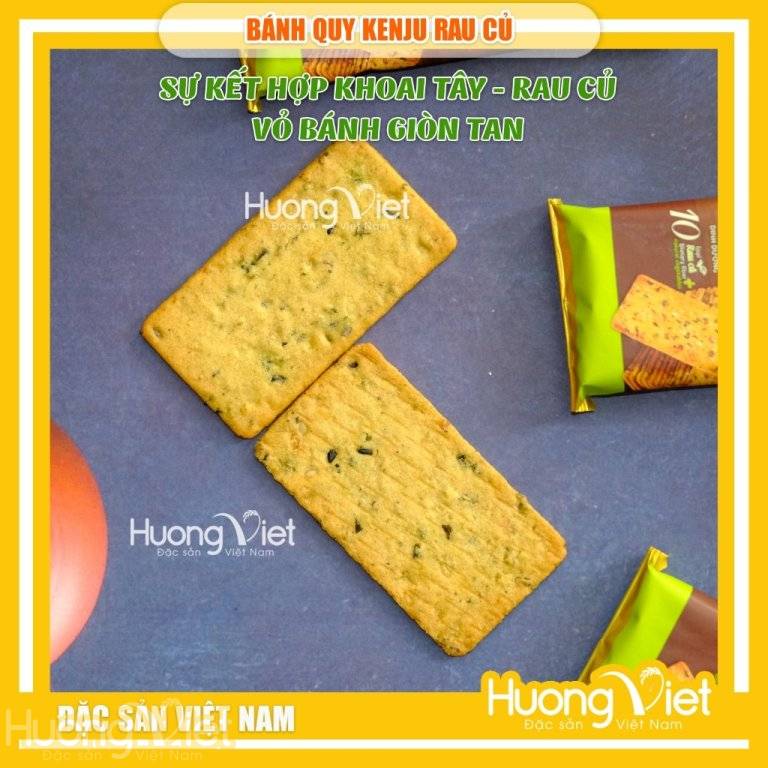 Bánh quy Kenju vị rau củ Richy giòn tan (16 gói x 12g) - Hương Việt Mart
