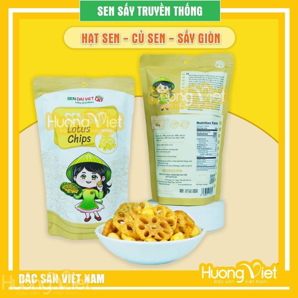 Sen sấy giòn Truyền Thống đặc sản Đồng Tháp - Đại Việt gói 30g
