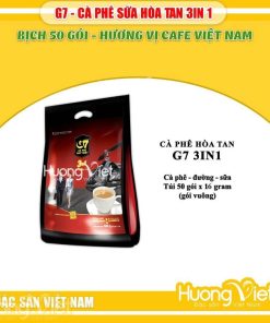 Cà phê sữa hòa tan G7 Trung Nguyên 3in1 bịch 50 gói x 16g