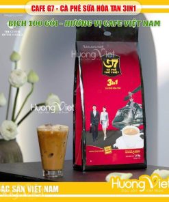Cà phê sữa hòa tan G7 Trung Nguyên 3in1 - Bịch 100 gói dài x 16g