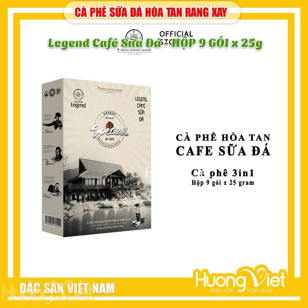 Cà phê sữa đá hòa tan Trung Nguyên Legend - Hộp 9 gói x 25gr Cà phê sữa đá hòa tan Trung Nguyên Legend - Hộp 9 gói x 25gr