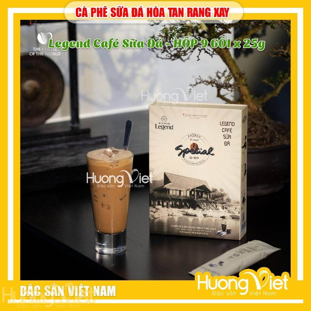 Cà phê sữa đá hòa tan Trung Nguyên Legend - Hộp 9 gói x 25gr Cà phê sữa đá hòa tan Trung Nguyên Legend - Hộp 9 gói x 25gr