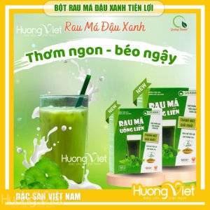 Bột rau má đậu xanh đường phèn Quảng Thanh (12 Gói x 15g)
