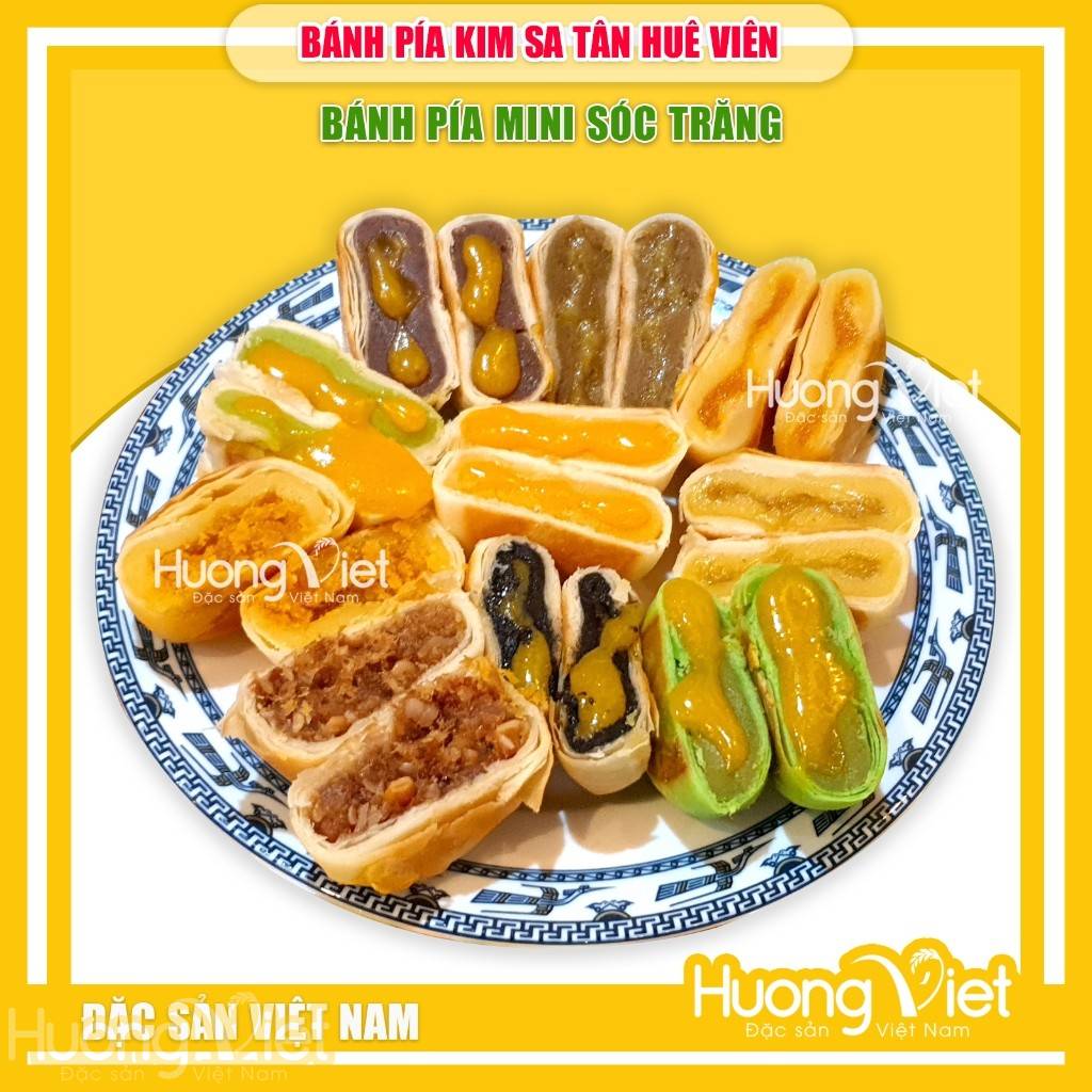 Bánh pía Tân Huê Viên 15 vị - Hộp quà Ban Mai (15 bánh x 40g) Bánh pía Tân Huê Viên 15 vị - Hộp quà Ban Mai (15 bánh x 40g)