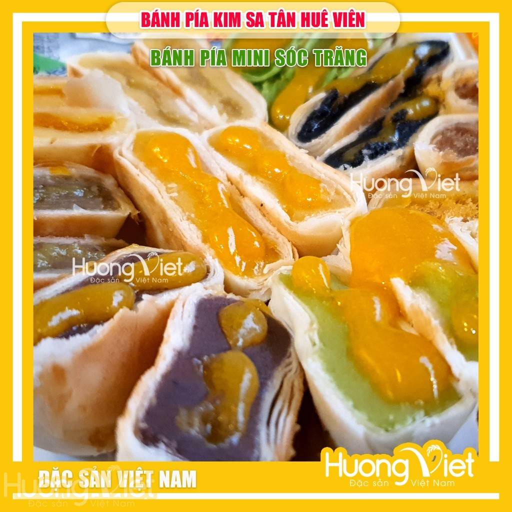 Bánh pía Tân Huê Viên 15 vị - Hộp quà Ban Mai (15 bánh x 40g) Bánh pía Tân Huê Viên 15 vị - Hộp quà Ban Mai (15 bánh x 40g)