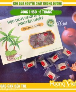 Kẹo dừa không đường Du Thảo vị NGUYÊN CHẤT hộp 400g