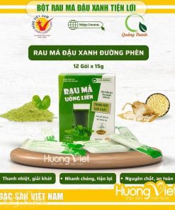 Bột rau má đậu xanh đường phèn Quảng Thanh (12 Gói x 15g) Bột rau má đậu xanh đường phèn Quảng Thanh (12 Gói x 15g)