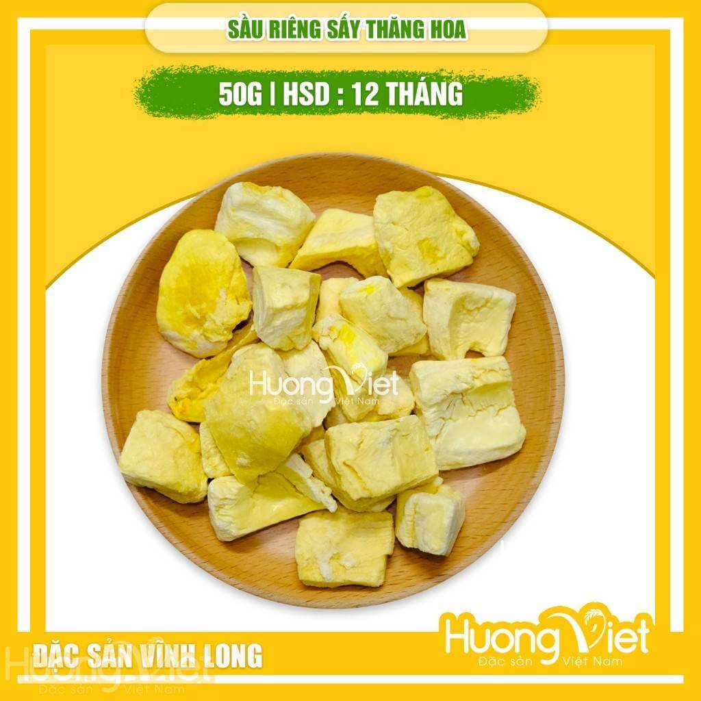 Sầu riêng sấy thăng hoa 6RI đặc sản Vĩnh Long (Túi 50g) Sầu riêng sấy thăng hoa 6RI đặc sản Vĩnh Long (Túi 50g)