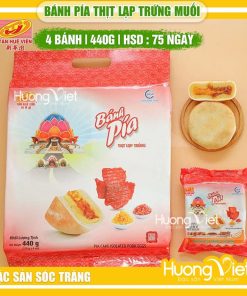 Bánh pía mặn thịt lạp trứng muối Tân Huê Viên 440g (Túi 4 bánh) Bánh pía mặn thịt lạp trứng muối Tân Huê Viên 440g (Túi 4 bánh)