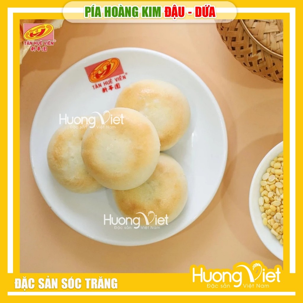 Bánh pía hoàng kim Đậu - Dứa Tân Huê Viên (480g, 12 Bánh)