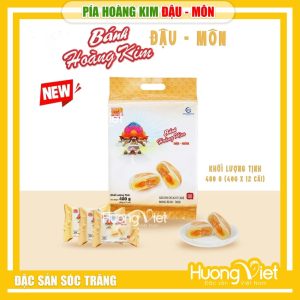 Bánh pía hoàng kim Đậu - Môn Tân Huê Viên (480g, 12 Bánh)