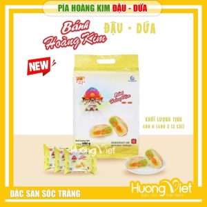 Bánh pía hoàng kim Đậu - Dứa Tân Huê Viên (480g, 12 Bánh)
