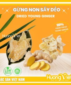 Gừng non sấy dẻo vị ít cay 123Farm (Hũ 125g)