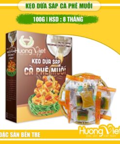 Kẹo dừa sáp cà phê muối Vicosap (Hộp 100g) - Đặc sản Trà Vinh