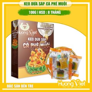 Kẹo dừa sáp cà phê muối Vicosap (Hộp 100g) - Đặc sản Trà Vinh