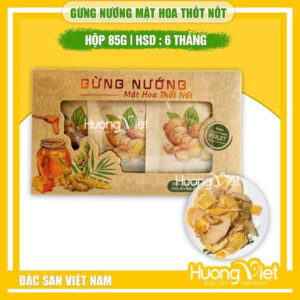 Gừng nướng mật hoa thốt nốt 123 Farm (Hộp 85g)