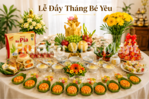 Danh sách bánh kẹo, đồ lễ cần có cho ngày đầy tháng bé yêu