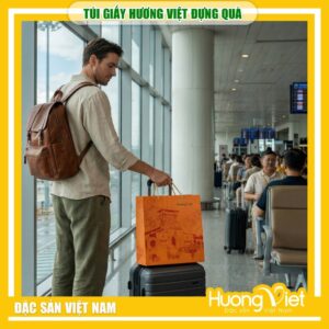 Túi giấy đựng quà tặng đặc sản Hương Việt Mart