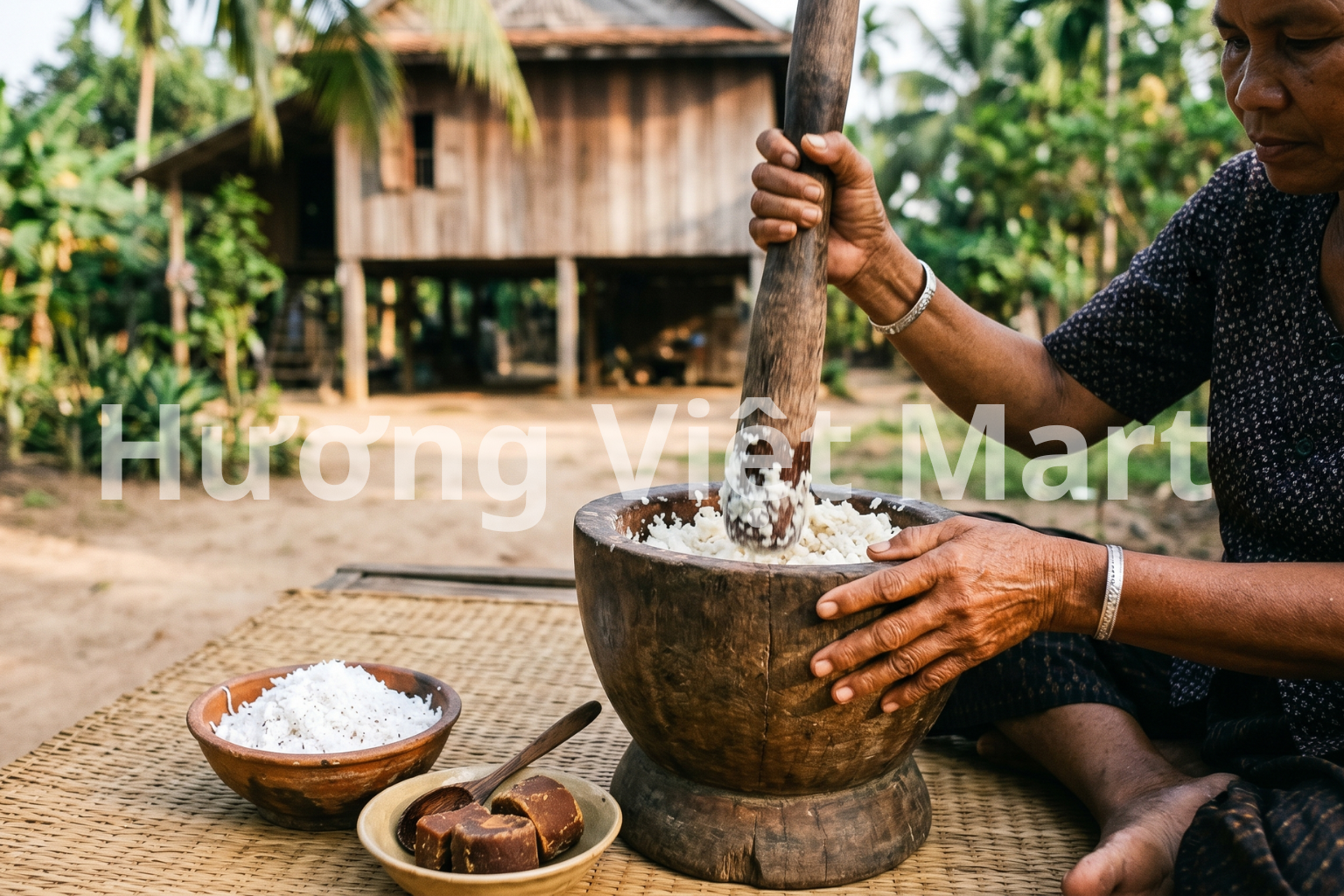 Món bánh dân dã này gắn liền với tuổi thơ của bao thế hệ trẻ em Khmer ở Sóc Trăng.
