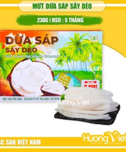 Mứt dừa sáp sấy dẻo ít ngọt Vicosap (Hộp 230g)